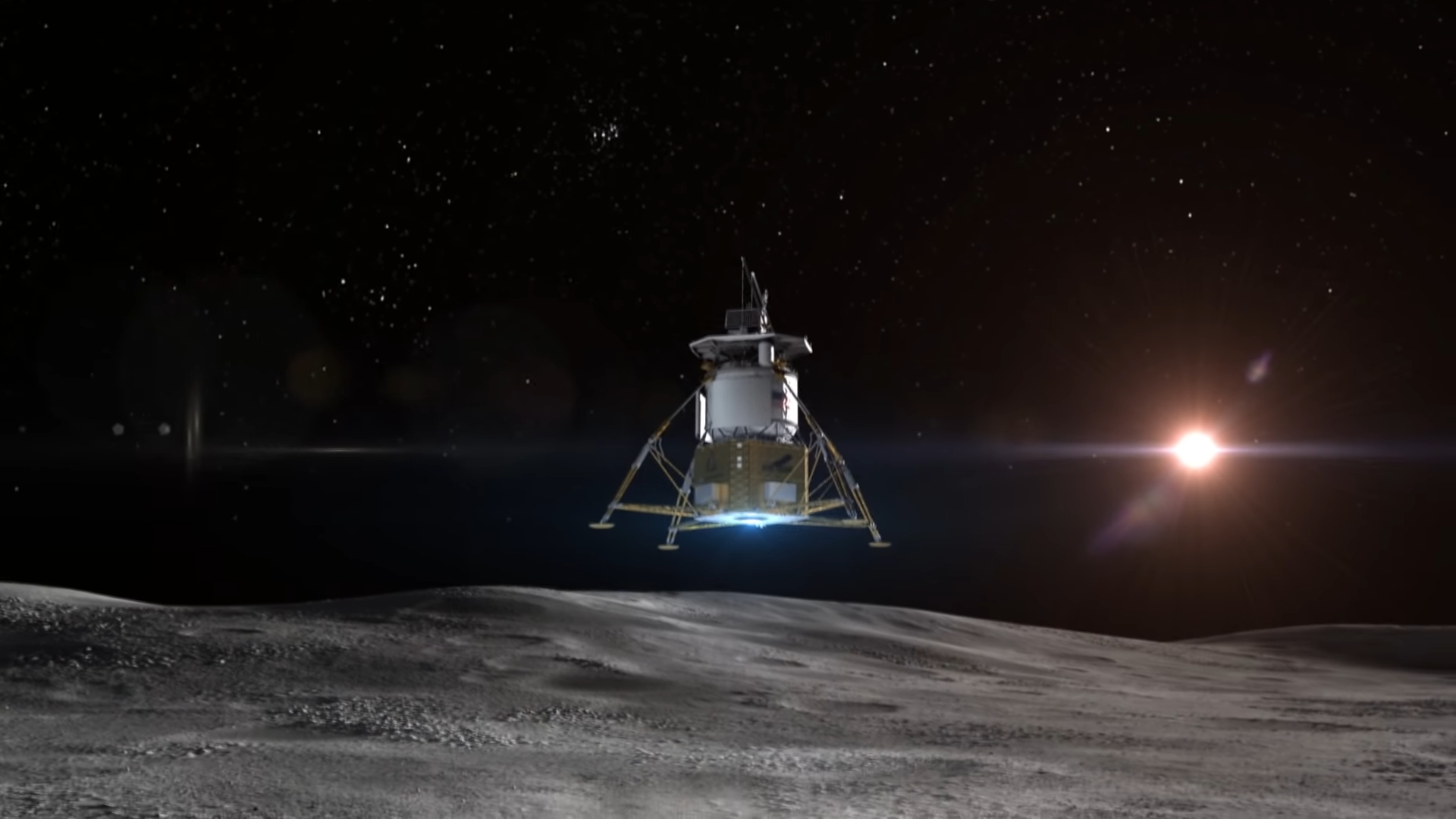 Lunar Descent Element landing during the Demo Mission
