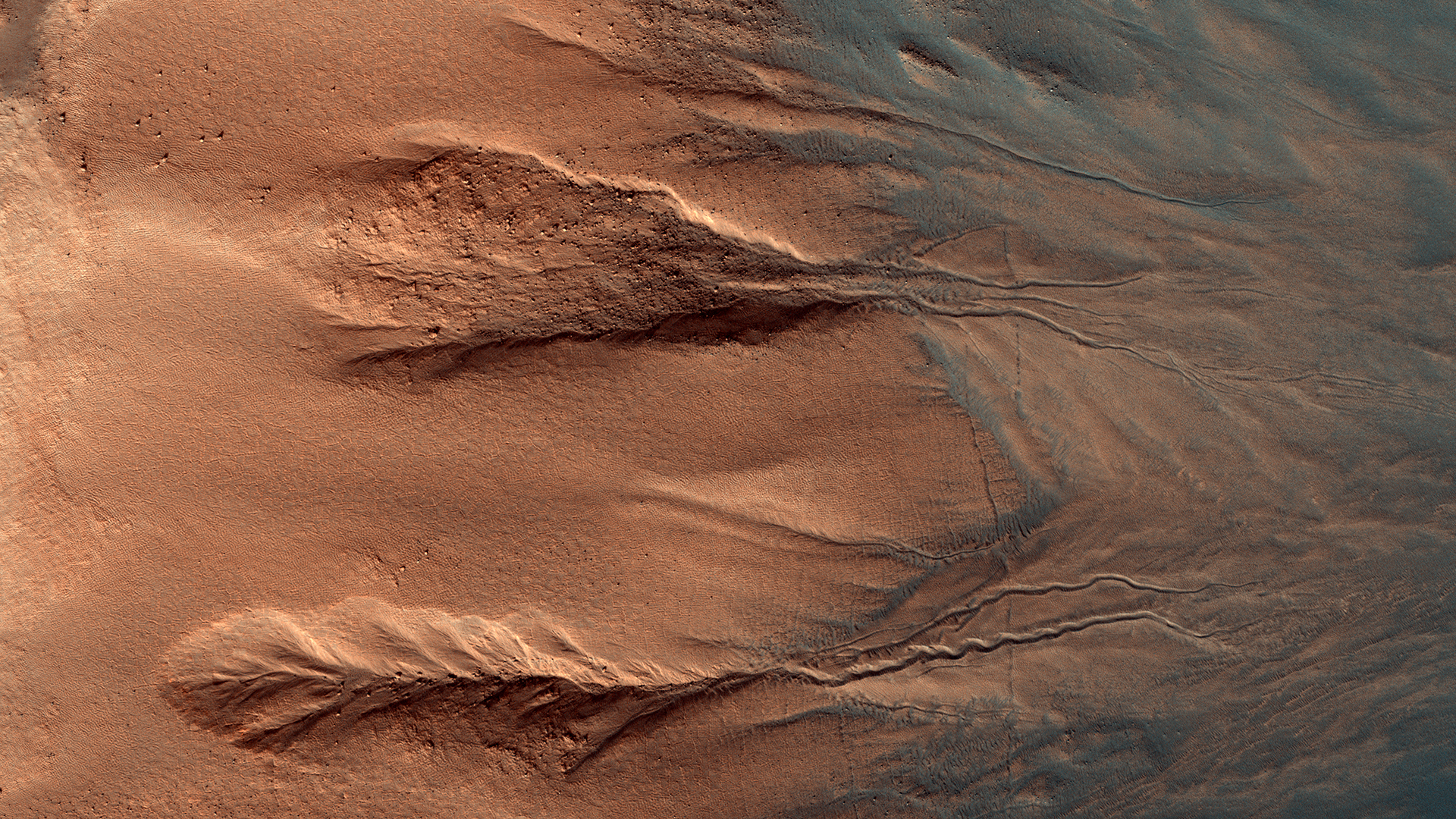 Immagine satellitare di Marte
